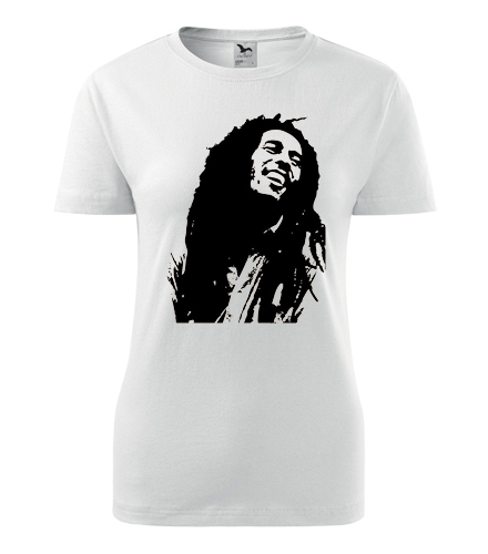 Bílé dámské tričko Bob Marley